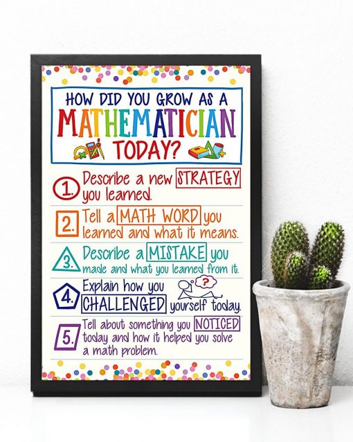Top Selling How Did You Grow As A Mathematician Today Poster