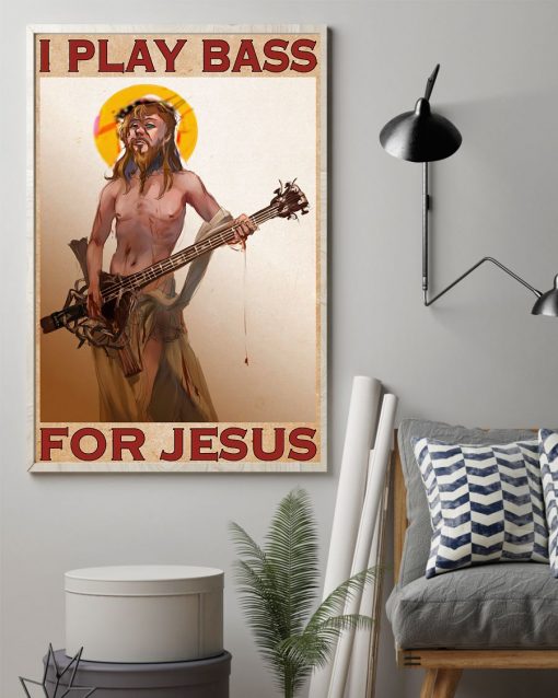Unisex I Play Bass For Jesus Poster
