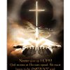 Never Give Up Hope Christian Jesus Cross Poster