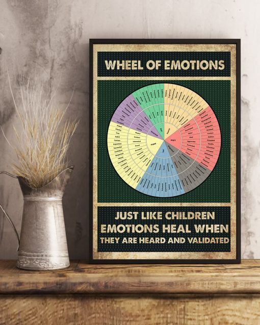 Mother's Day Gift Psychology Wheel Of Emotions Just Like Children Emotions Heal Poster