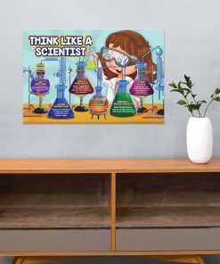 Absolutely Love Science Teacher - Little Baby Girl Scientist - Think Like A Scientist Poster