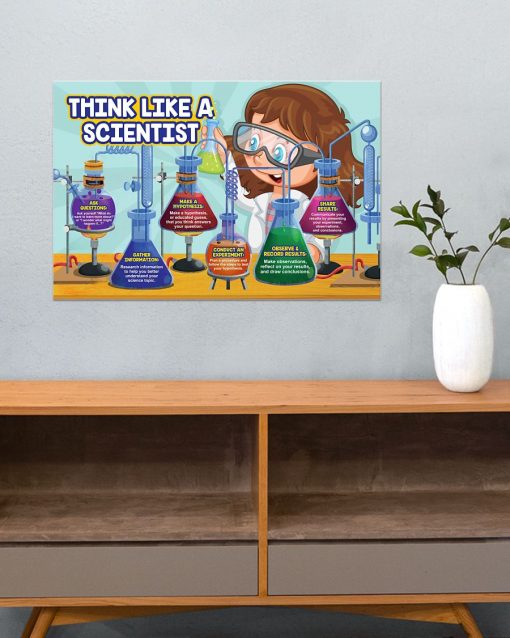 Absolutely Love Science Teacher - Little Baby Girl Scientist - Think Like A Scientist Poster