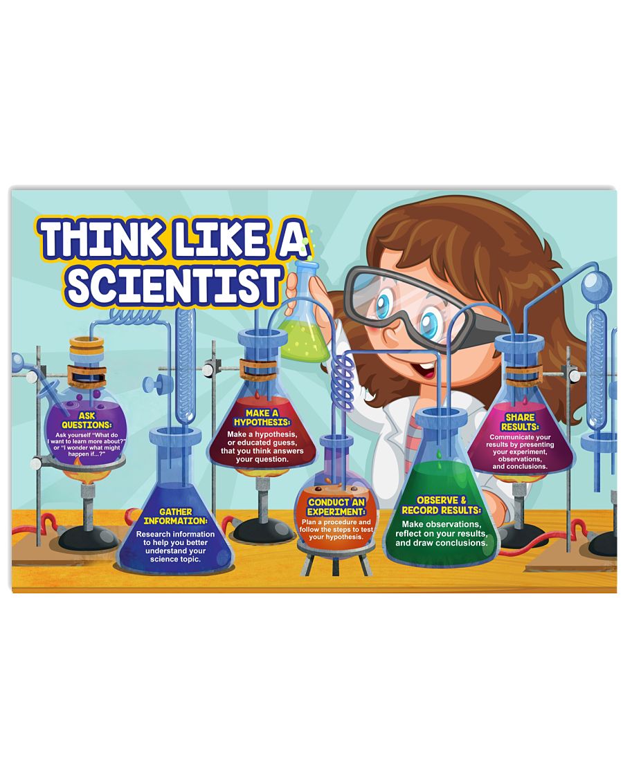 Science Teacher - Little Baby Girl Scientist - Think Like A Scientist Poster