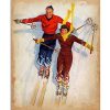 Skiing Couple And They Lived Happily Ever After Poster