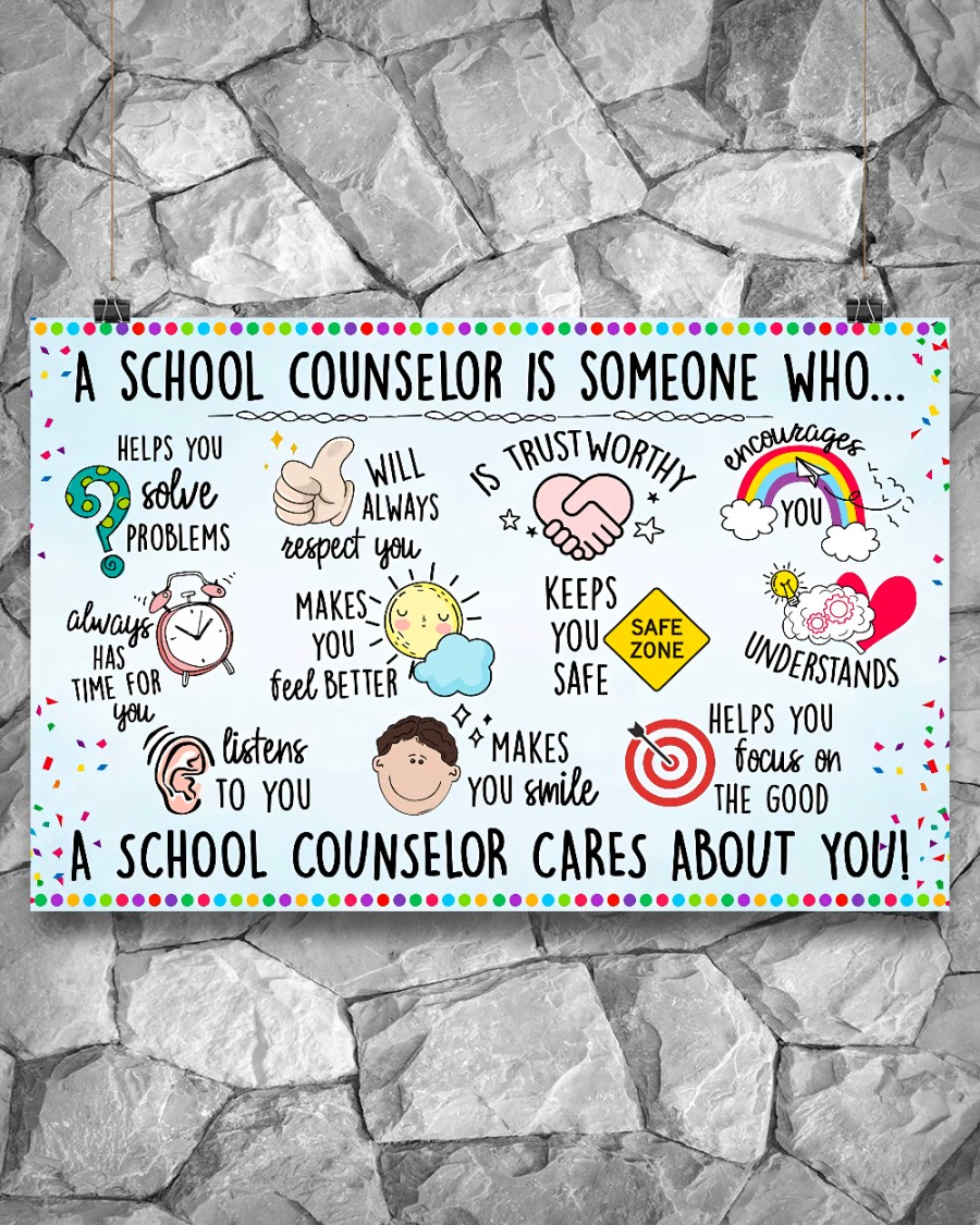 Excellent Teacher A School Counselor Is Someone Who Poster