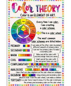Teacher Color Theory Color Is An Element Of Art Poster