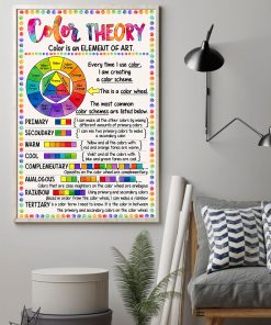 Adult Teacher Color Theory Color Is An Element Of Art Poster