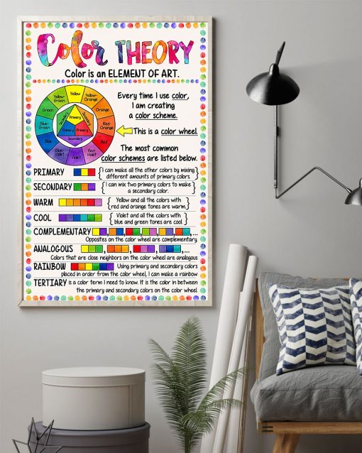 Adult Teacher Color Theory Color Is An Element Of Art Poster
