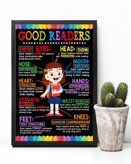 Fast Shipping Teacher Good Readers Infer Eyes Importance Nose Visualize Heart Poster