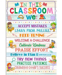 Teacher In This Classroom We Accept Mistakes Learn From Failure Poster