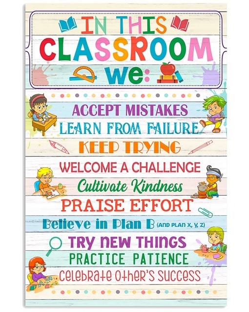 Teacher In This Classroom We Accept Mistakes Learn From Failure Poster