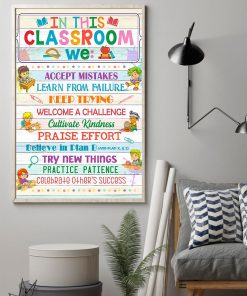 Adult Teacher In This Classroom We Accept Mistakes Learn From Failure Poster