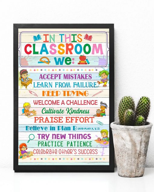 Mother's Day Gift Teacher In This Classroom We Accept Mistakes Learn From Failure Poster