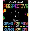 Teacher It's All About Perspective If You Change Your View It Will Change Your Life Poster