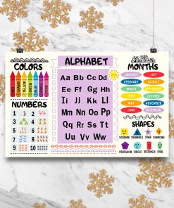 Amazing Teacher Knowledge Colors Numbers Alphabet Months Shapes Poster