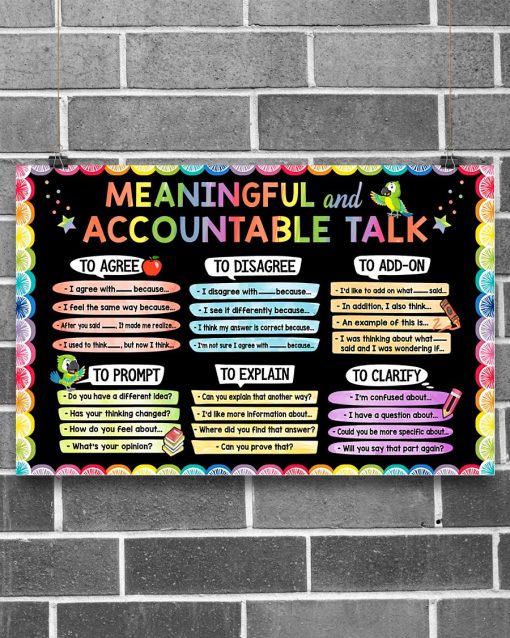 Great artwork! Teacher Meaningful And Accountable Talk To Agree To Disagree To Add On Poster