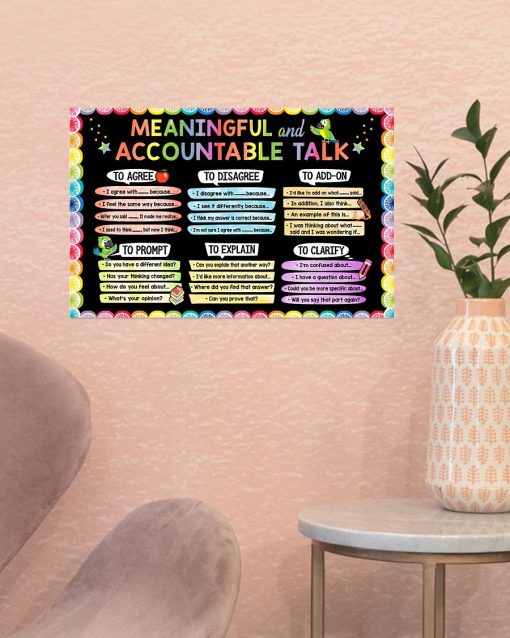 Hot Deal Teacher Meaningful And Accountable Talk To Agree To Disagree To Add On Poster