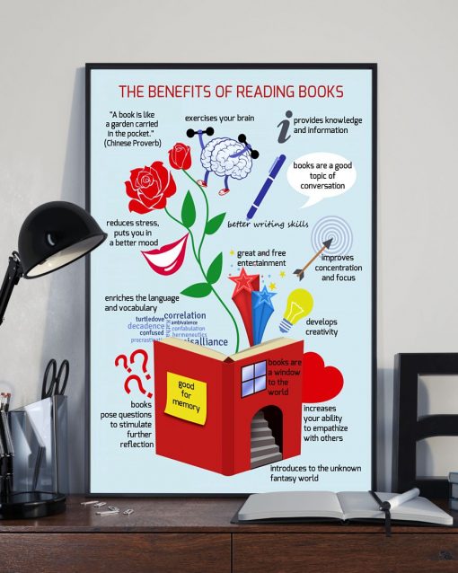 Us Store Teacher The Benefits Of Reading Books Poster