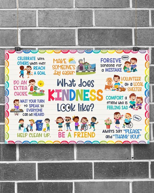 Excellent Teacher What Does Kindness Look Like Poster