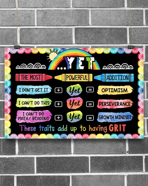 Perfect Teacher Yet These Traits Add Up To Having Grit Poster