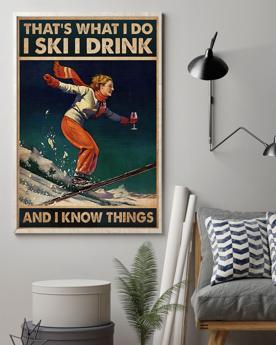 Very Good Quality That's What I Do I Skii I Drink And I Know Thing Poster