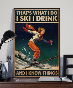 Excellent That's What I Do I Skii I Drink And I Know Thing Poster