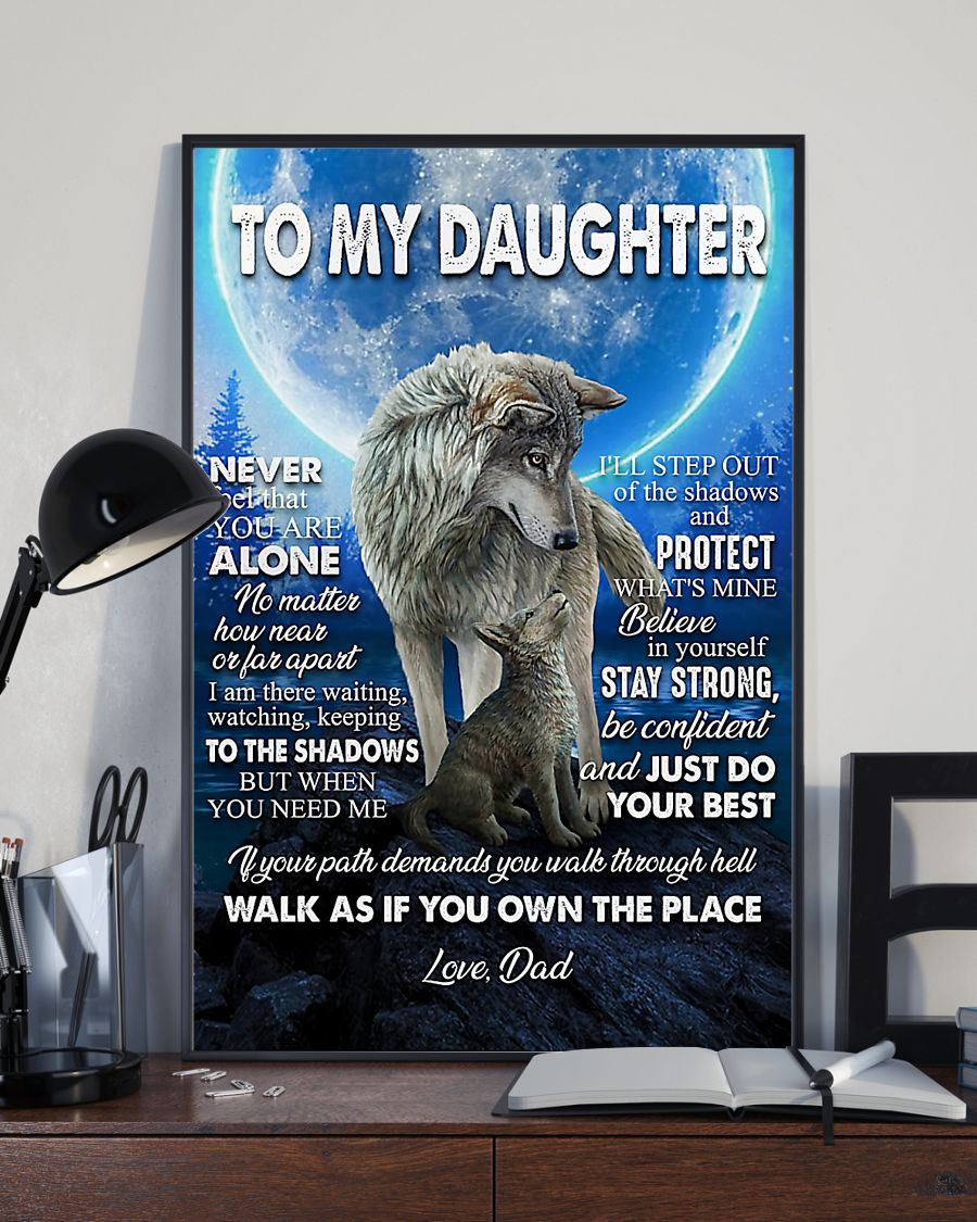 3D To My Daughter Never Feel That You Are Alone Lion Poster