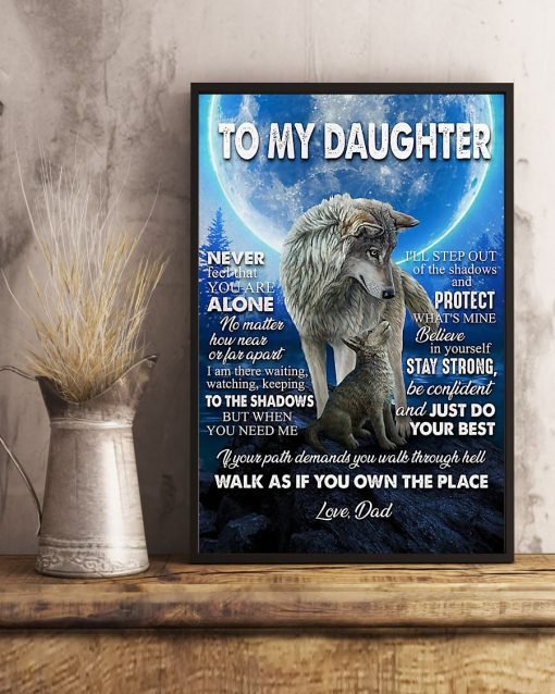 Absolutely Love To My Daughter Never Feel That You Are Alone Lion Poster