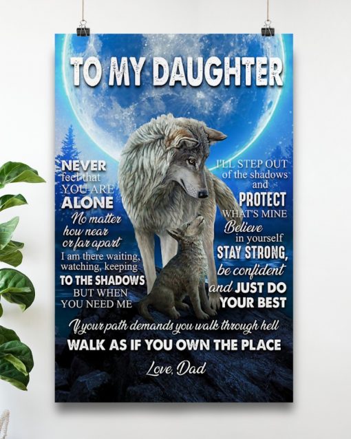 Limited Edition To My Daughter Never Feel That You Are Alone Lion Poster