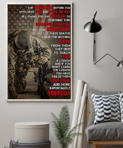 Discount Veteran The Thousands Before You Who Have Died And Paved The Away Poster