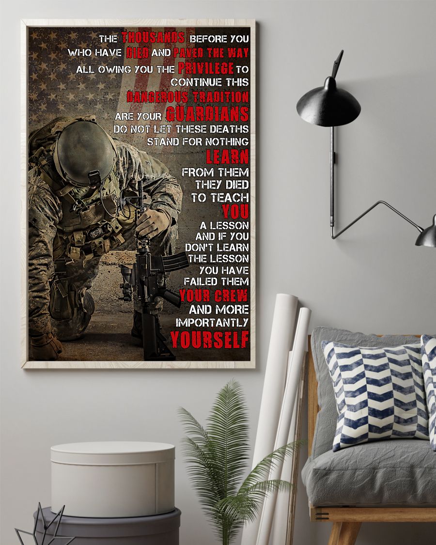 Popular Veteran The Thousands Before You Who Have Died And Paved The Away Poster