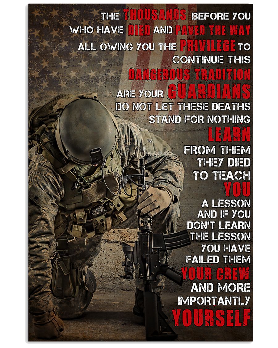 Veteran The Thousands Before You Who Have Died And Paved The Away Poster