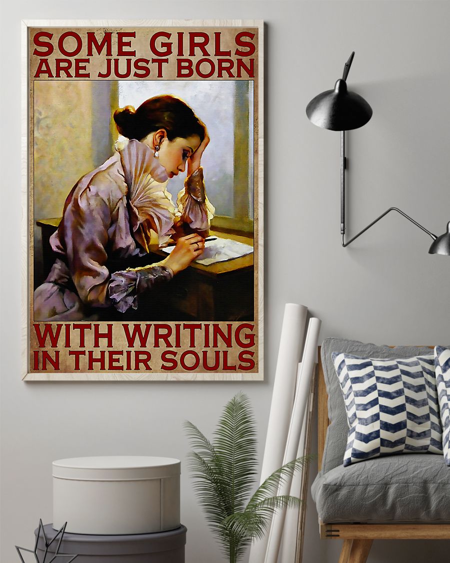 Us Store Writer Girls Born With Writing In Their Souls Poster