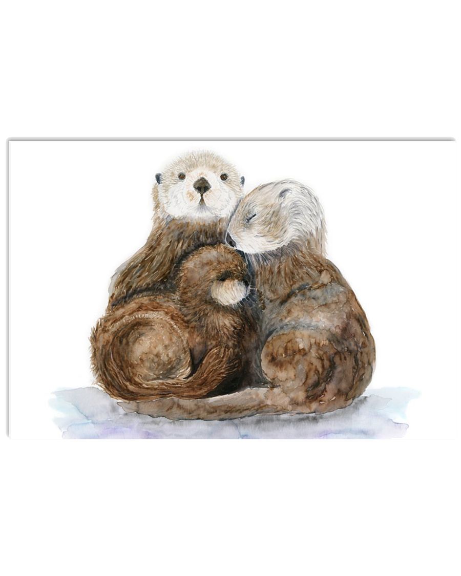 Fast Shipping Cute Otter Family Poster