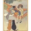 Easily Distracted By Dogs And Fabric Little Girl Poster