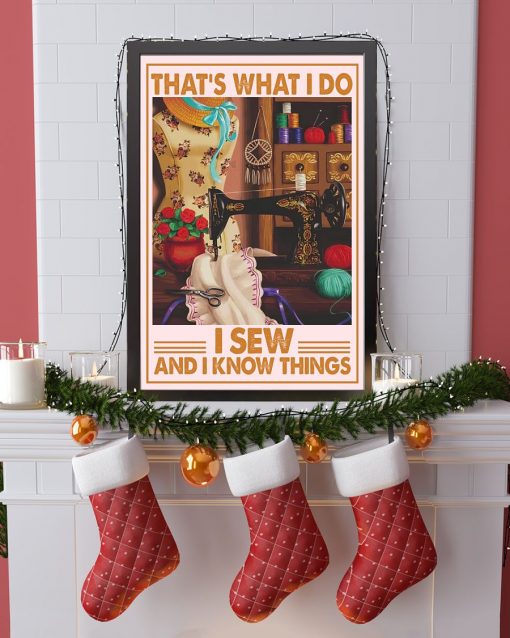 That’s What I Do. I Sew And I Know Things Poster c