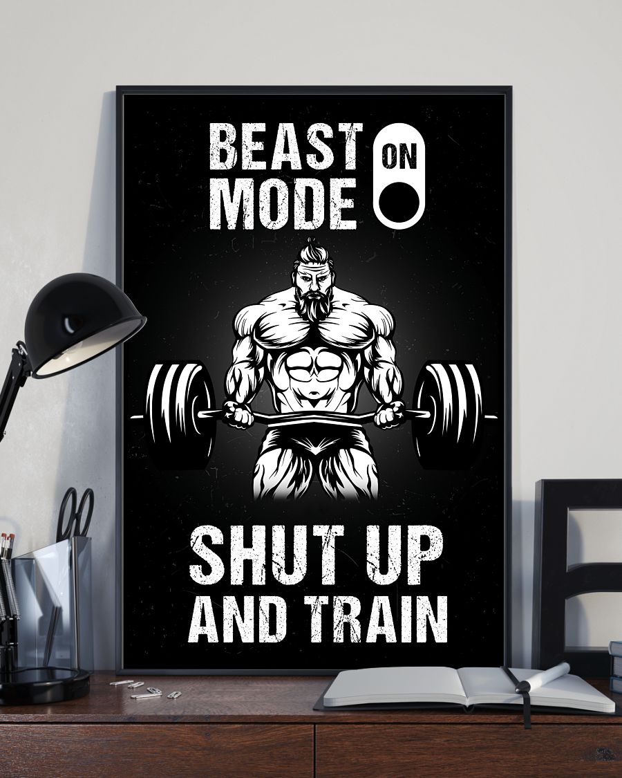 Best Shop Weight Lifting Beast Mode On Shut Up And Train Poster