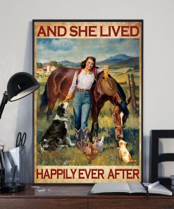 Ships From USA And She Lived Happily Ever After Cowgril Poster