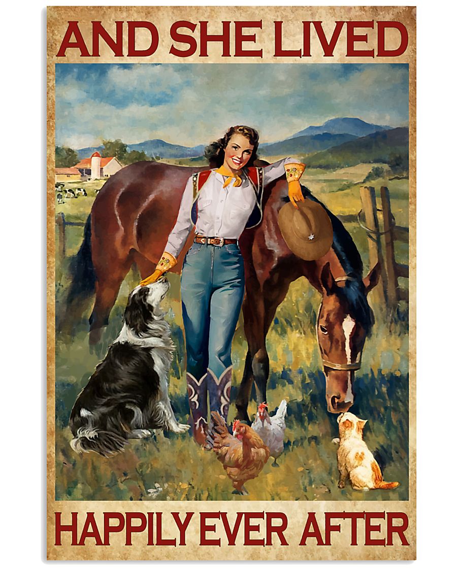 And She Lived Happily Ever After Cowgril Poster