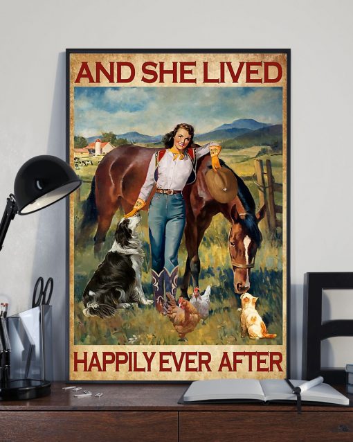 New And She Lived Happily Ever After Horse Girl Poster
