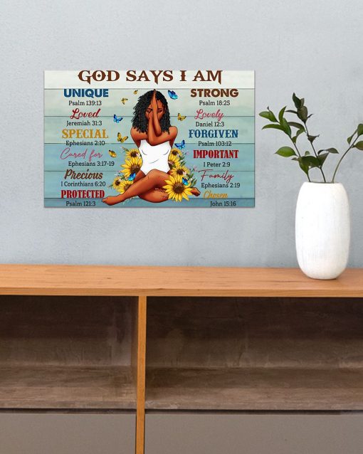 Fast Shipping God Say I Am Yogi And Sunflowers Poster