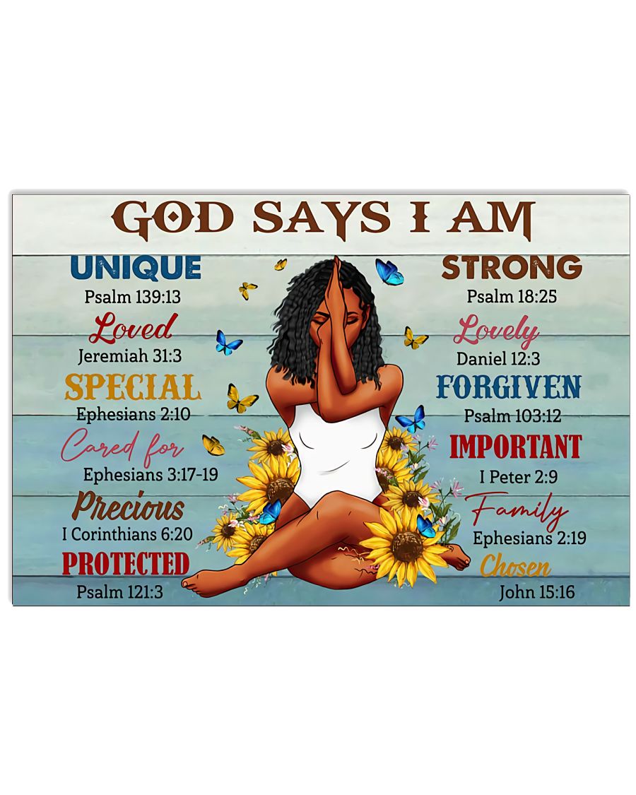 God Say I Am Yogi And Sunflowers Poster