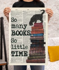Buy In US Books And Cat So Many Books So Little Time Poster