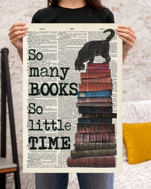 Buy In US Books And Cat So Many Books So Little Time Poster