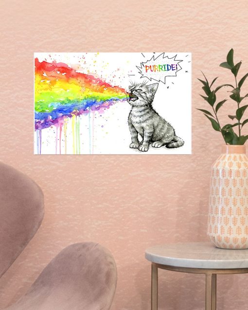 Ships From USA Cat Purride Lgbt Poster