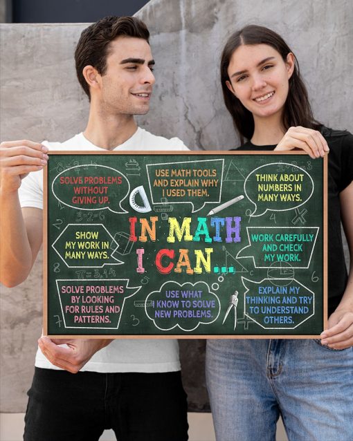 Wonderful In Math I Can Math Classroom Poster