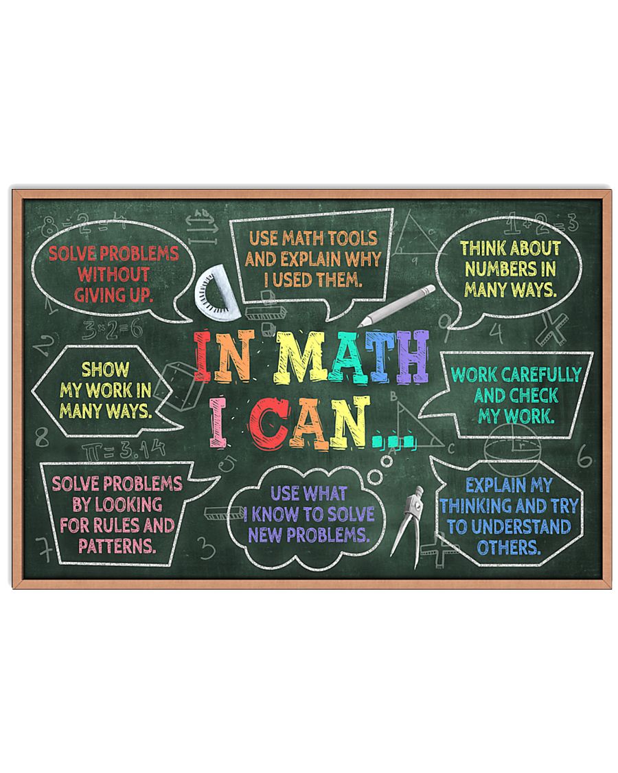 In Math I Can Math Classroom Poster