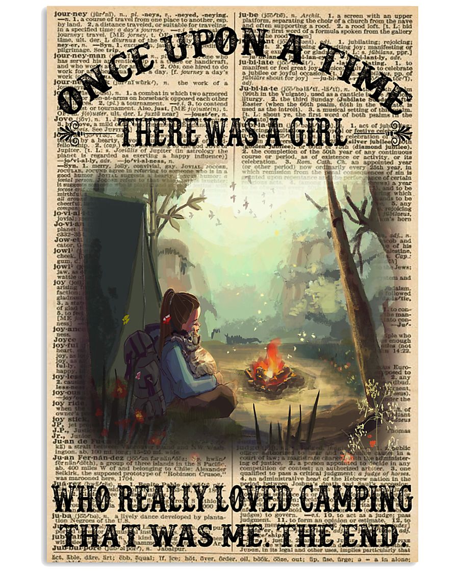 Once Upon A Time There Was A Girl Who Really Loved Camping Poster