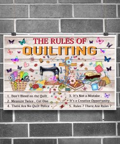 Very Good Quality The Rules Of Quilting Poster