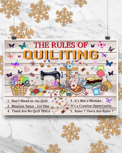 Real The Rules Of Quilting Poster